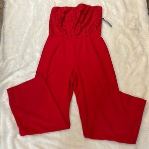 NY&C red jumpsuit NEW